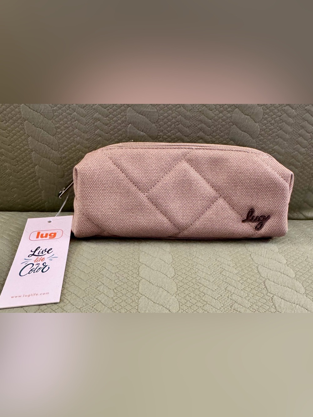 Lug Jib Pouch Matte Lux in Sand NWT